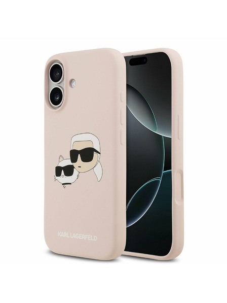 Karl Lagerfeld Karl Lagerfeld Liquid Silicone Double Heads MagSafe Zadný Kryt pre iPhone 17 Pink