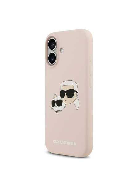 Karl Lagerfeld Karl Lagerfeld Liquid Silicone Double Heads MagSafe Zadný Kryt pre iPhone 17 Pink