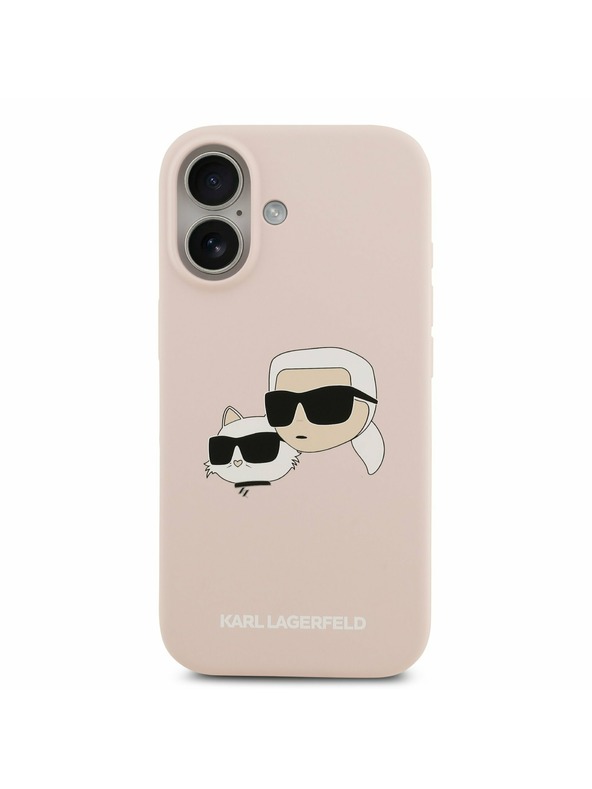 Karl Lagerfeld Karl Lagerfeld Liquid Silicone Double Heads MagSafe Zadný Kryt pre iPhone 17 Pink