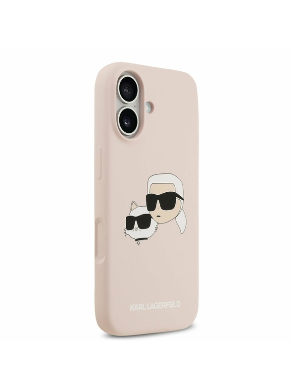 Karl Lagerfeld Karl Lagerfeld Liquid Silicone Double Heads MagSafe Zadný Kryt pre iPhone 17 Pink