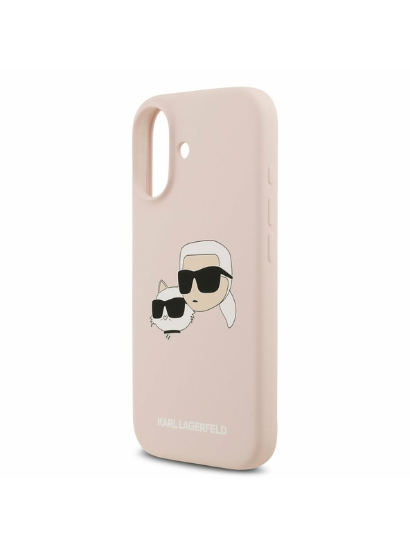 Karl Lagerfeld Karl Lagerfeld Liquid Silicone Double Heads MagSafe Zadný Kryt pre iPhone 17 Pink