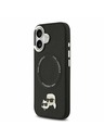 Karl Lagerfeld Karl Lagerfeld PU Karl and Choupette Heads Pins MagSafe Zadný Kryt pre iPhone 17 Black