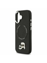 Karl Lagerfeld Karl Lagerfeld PU Karl and Choupette Heads Pins MagSafe Zadný Kryt pre iPhone 17 Black