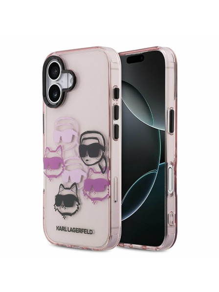 Karl Lagerfeld Karl Lagerfeld IML Multi K&CH Heads Zadný Kryt pre iPhone 17 Pink