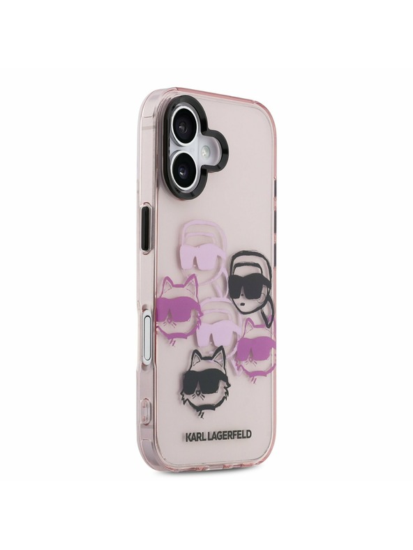 Karl Lagerfeld Karl Lagerfeld IML Multi K&CH Heads Zadný Kryt pre iPhone 17 Pink