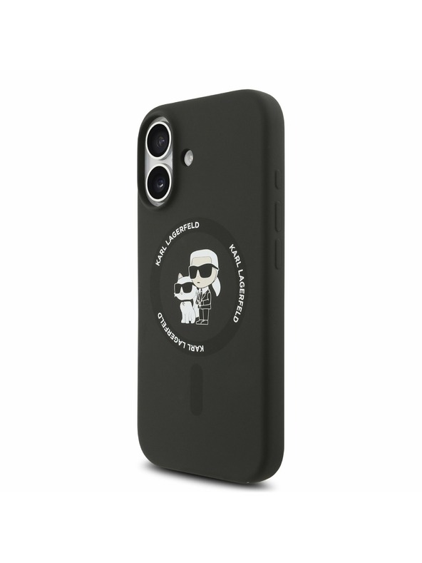 Karl Lagerfeld Karl Lagerfeld Liquid Silicone Karl and Choupette MagSafe Zadný Kryt pre iPhone 17 Black