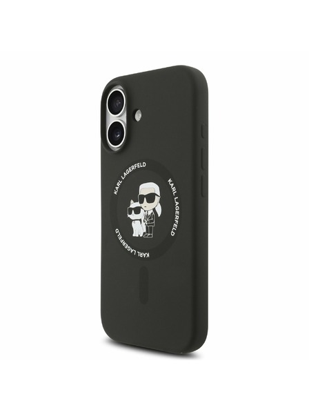 Karl Lagerfeld Karl Lagerfeld Liquid Silicone Karl and Choupette MagSafe Zadný Kryt pre iPhone 17 Black
