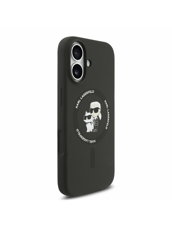 Karl Lagerfeld Karl Lagerfeld Liquid Silicone Karl and Choupette MagSafe Zadný Kryt pre iPhone 17 Black