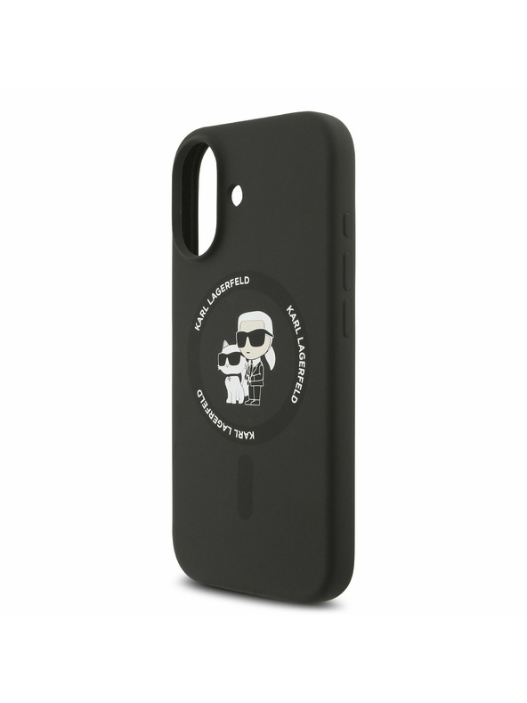 Karl Lagerfeld Karl Lagerfeld Liquid Silicone Karl and Choupette MagSafe Zadný Kryt pre iPhone 17 Black