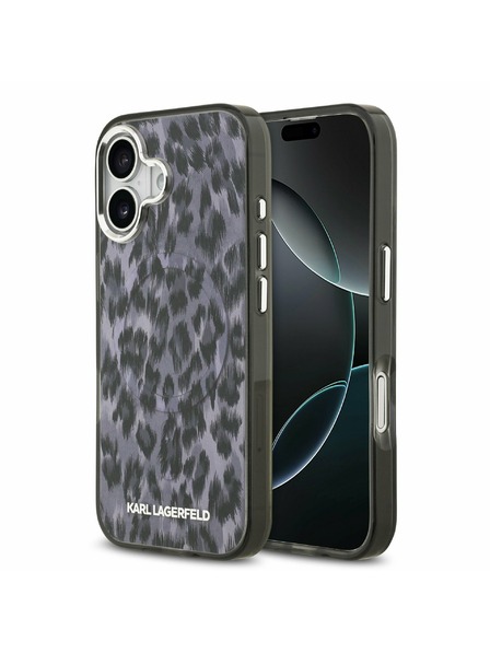 Karl Lagerfeld Karl Lagerfeld IML Leopard MagSafe Zadný Kryt pre iPhone 17 Grey