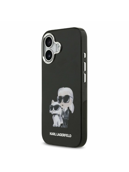 Karl Lagerfeld Karl Lagerfeld IML Aquarelle Karl and Choupette Zadný Kryt pre iPhone 17 Black