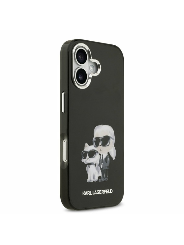 Karl Lagerfeld Karl Lagerfeld IML Aquarelle Karl and Choupette Zadný Kryt pre iPhone 17 Black