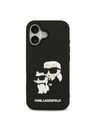 Karl Lagerfeld Karl Lagerfeld 3D Guma Karl and Choupette Zadný Kryt pre iPhone 17 Black