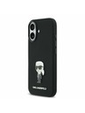 Karl Lagerfeld Karl Lagerfeld Liquid Silicone Metal Ikonik Zadný Kryt pre iPhone 17 Black