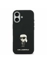 Karl Lagerfeld Karl Lagerfeld Liquid Silicone Metal Ikonik Zadný Kryt pre iPhone 17 Black