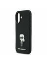 Karl Lagerfeld Karl Lagerfeld Liquid Silicone Metal Ikonik Zadný Kryt pre iPhone 17 Black