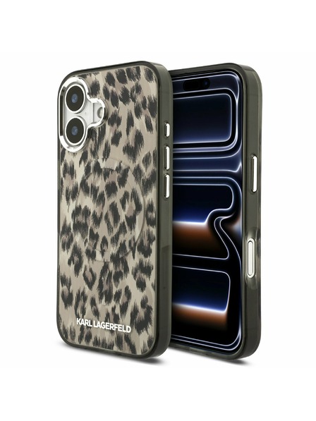 Karl Lagerfeld Karl Lagerfeld IML Leopard MagSafe Zadný Kryt pre iPhone 17 Brown