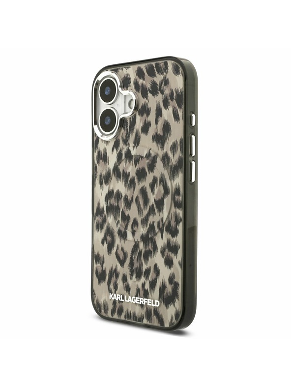 Karl Lagerfeld Karl Lagerfeld IML Leopard MagSafe Zadný Kryt pre iPhone 17 Brown