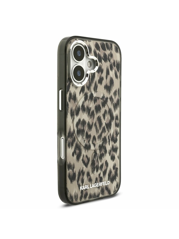Karl Lagerfeld Karl Lagerfeld IML Leopard MagSafe Zadný Kryt pre iPhone 17 Brown