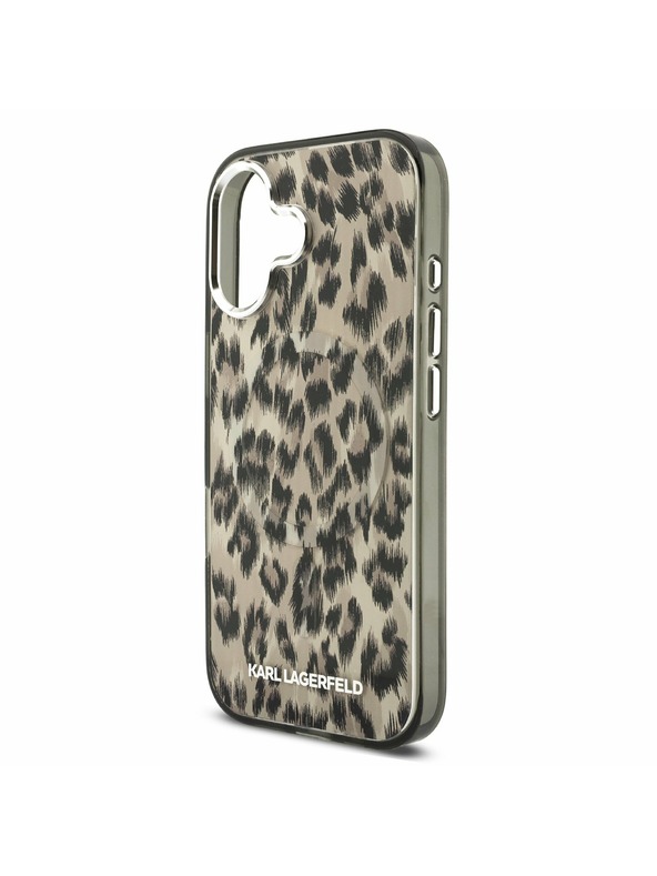 Karl Lagerfeld Karl Lagerfeld IML Leopard MagSafe Zadný Kryt pre iPhone 17 Brown