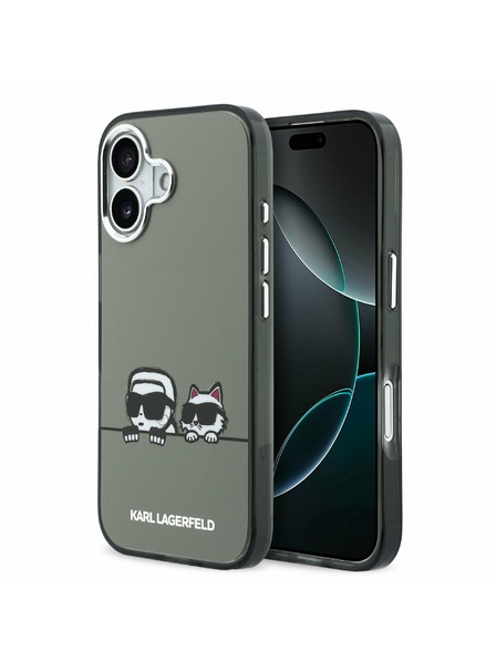 Karl Lagerfeld Karl Lagerfeld IML K&CH Heads Logo MagSafe Zadný Kryt pre iPhone 17 Black