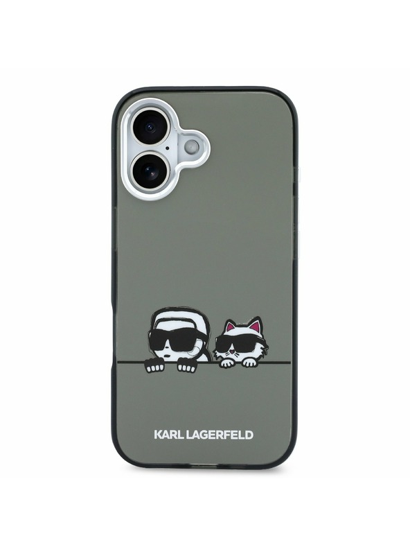 Karl Lagerfeld Karl Lagerfeld IML K&CH Heads Logo MagSafe Zadný Kryt pre iPhone 17 Black