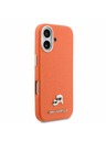 Karl Lagerfeld Karl Lagerfeld PU Karl and Choupette Heads Pins MagSafe Zadný Kryt pre iPhone 17 Orange