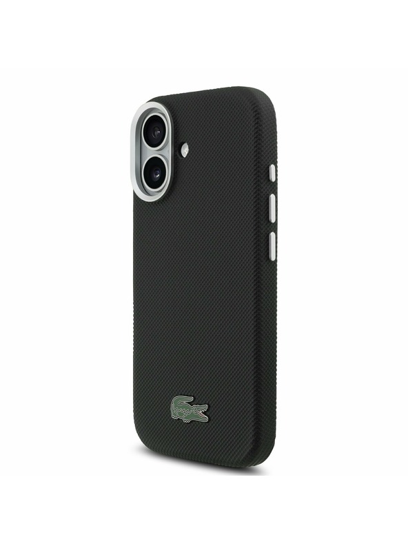 Lacoste Lacoste PVC Iconic Petit Pique Metal Logo MagSafe Zadný Kryt pre iPhone 17 Black