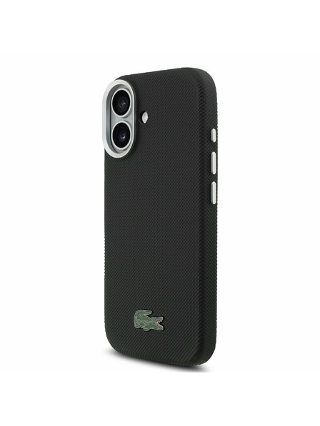 Lacoste Lacoste PVC Iconic Petit Pique Metal Logo MagSafe Zadný Kryt pre iPhone 17 Black