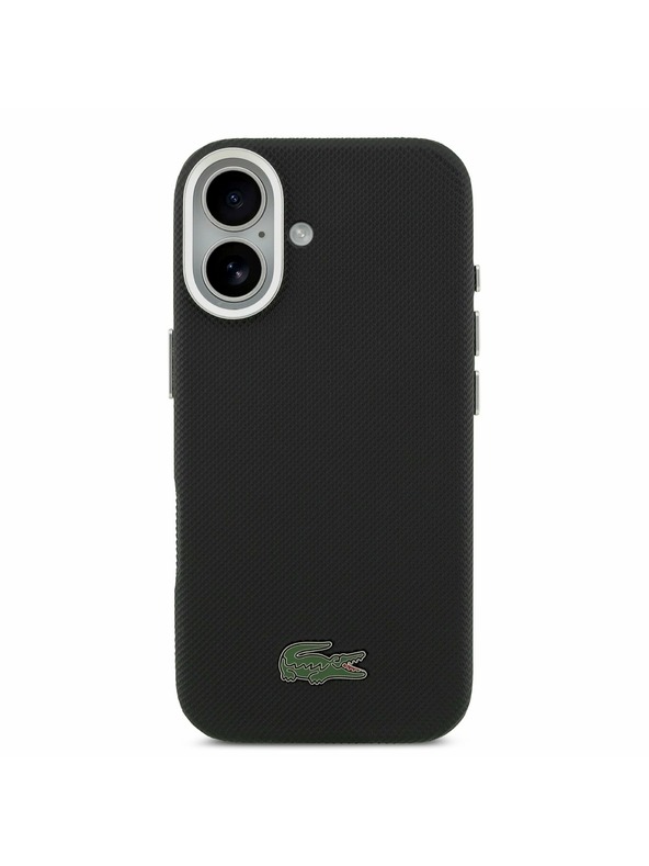 Lacoste Lacoste PVC Iconic Petit Pique Metal Logo MagSafe Zadný Kryt pre iPhone 17 Black