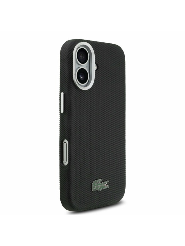 Lacoste Lacoste PVC Iconic Petit Pique Metal Logo MagSafe Zadný Kryt pre iPhone 17 Black