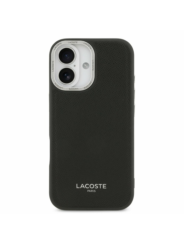 Lacoste Lacoste PU Koža Champs Elysees MagSafe Zadný Kryt pre iPhone 17 Black