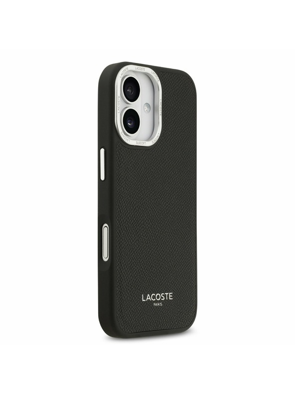 Lacoste Lacoste PU Koža Champs Elysees MagSafe Zadný Kryt pre iPhone 17 Black