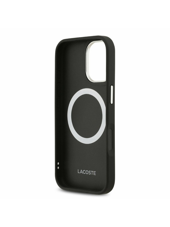 Lacoste Lacoste PU Koža Champs Elysees MagSafe Zadný Kryt pre iPhone 17 Black