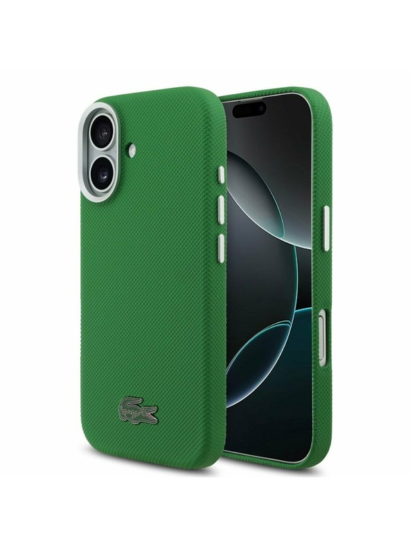 Lacoste Lacoste PVC Iconic Petit Pique Metal Logo MagSafe Zadný Kryt pre iPhone 17 Green