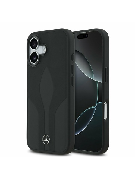 Mercedes Mercedes Kožený The Move MagSafe Zadný Kryt pre iPhone 17 Black