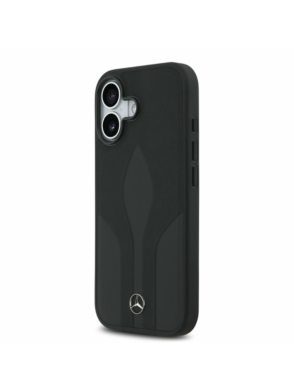 Mercedes Mercedes Kožený The Move MagSafe Zadný Kryt pre iPhone 17 Black