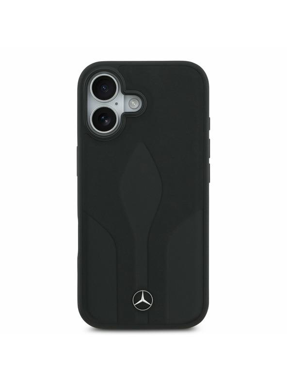 Mercedes Mercedes Kožený The Move MagSafe Zadný Kryt pre iPhone 17 Black