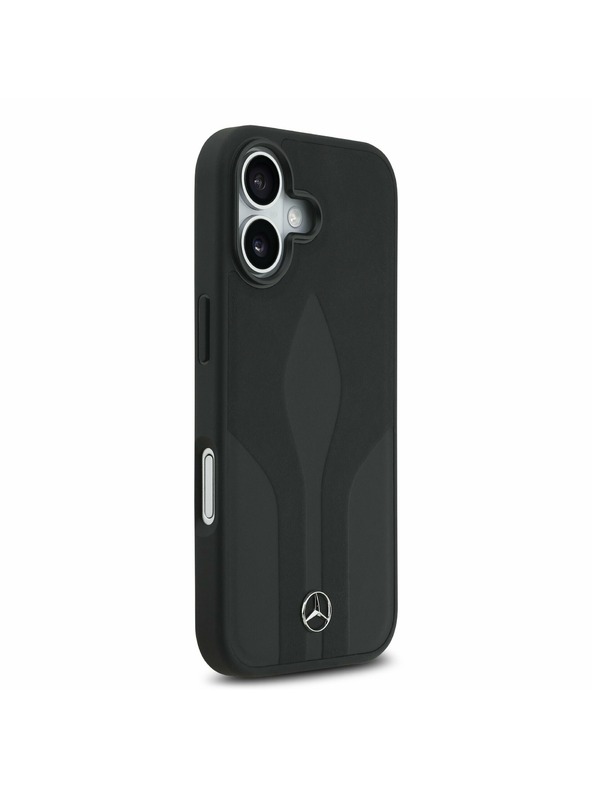 Mercedes Mercedes Kožený The Move MagSafe Zadný Kryt pre iPhone 17 Black