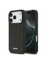 DKNY DKNY PU Leather Grid Pattern Magsafe Zadný kryt pre iPhone 17 Pro Black