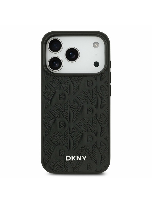 DKNY DKNY PU Leather Grid Pattern Magsafe Zadný kryt pre iPhone 17 Pro Black