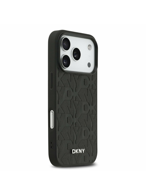 DKNY DKNY PU Leather Grid Pattern Magsafe Zadný kryt pre iPhone 17 Pro Black