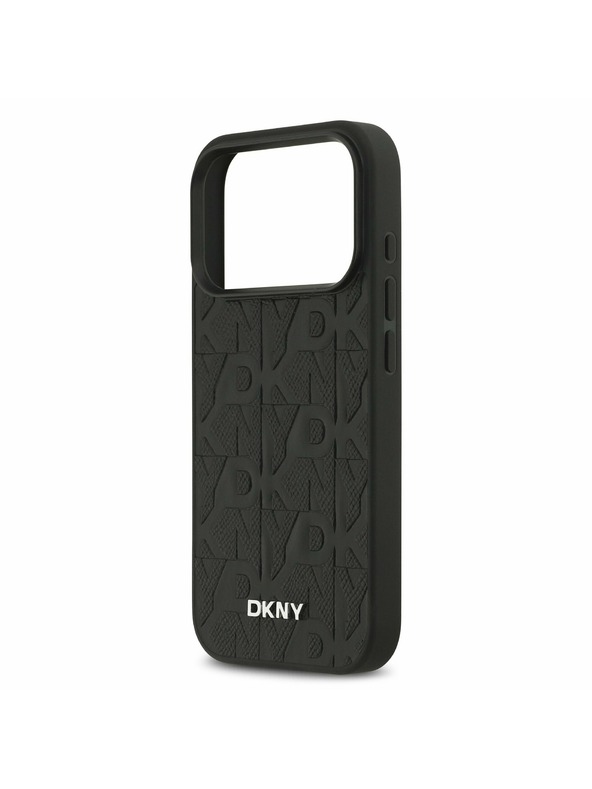 DKNY DKNY PU Leather Grid Pattern Magsafe Zadný kryt pre iPhone 17 Pro Black
