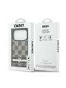 DKNY DKNY PU Leather Checkered Pattern and Stripe Zadný kryt pre iPhone 17 Pro Black