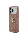 Guess Guess PU Fixed Glitter 4G Metal Logo Zadný kryt pre iPhone 17 Pro Pink