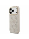 Guess Guess PU Leather 4G Gold Frame MagSafe Zadný kryt pre iPhone 17 Pro Pink