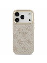 Guess Guess PU Leather 4G Gold Frame MagSafe Zadný kryt pre iPhone 17 Pro Pink