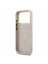 Guess Guess PU Leather 4G Gold Frame MagSafe Zadný kryt pre iPhone 17 Pro Pink