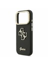 Guess Guess PU Grained 4G Logo Stand Camera Frame Zadný kryt pre iPhone 17 Pro Black