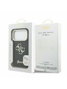 Guess Guess PU Grained 4G Logo Stand Camera Frame Zadný kryt pre iPhone 17 Pro Black
